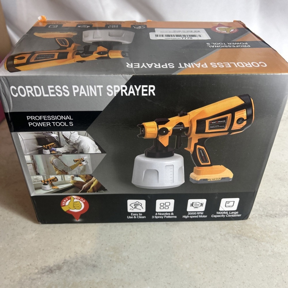 HVLP Cordless Paint Sprayer Battery Not Included!
